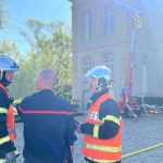 Exercice de sauvetage d&rsquo;œuvres d&rsquo;art par les pompiers au château de la Grange près de Thionville
