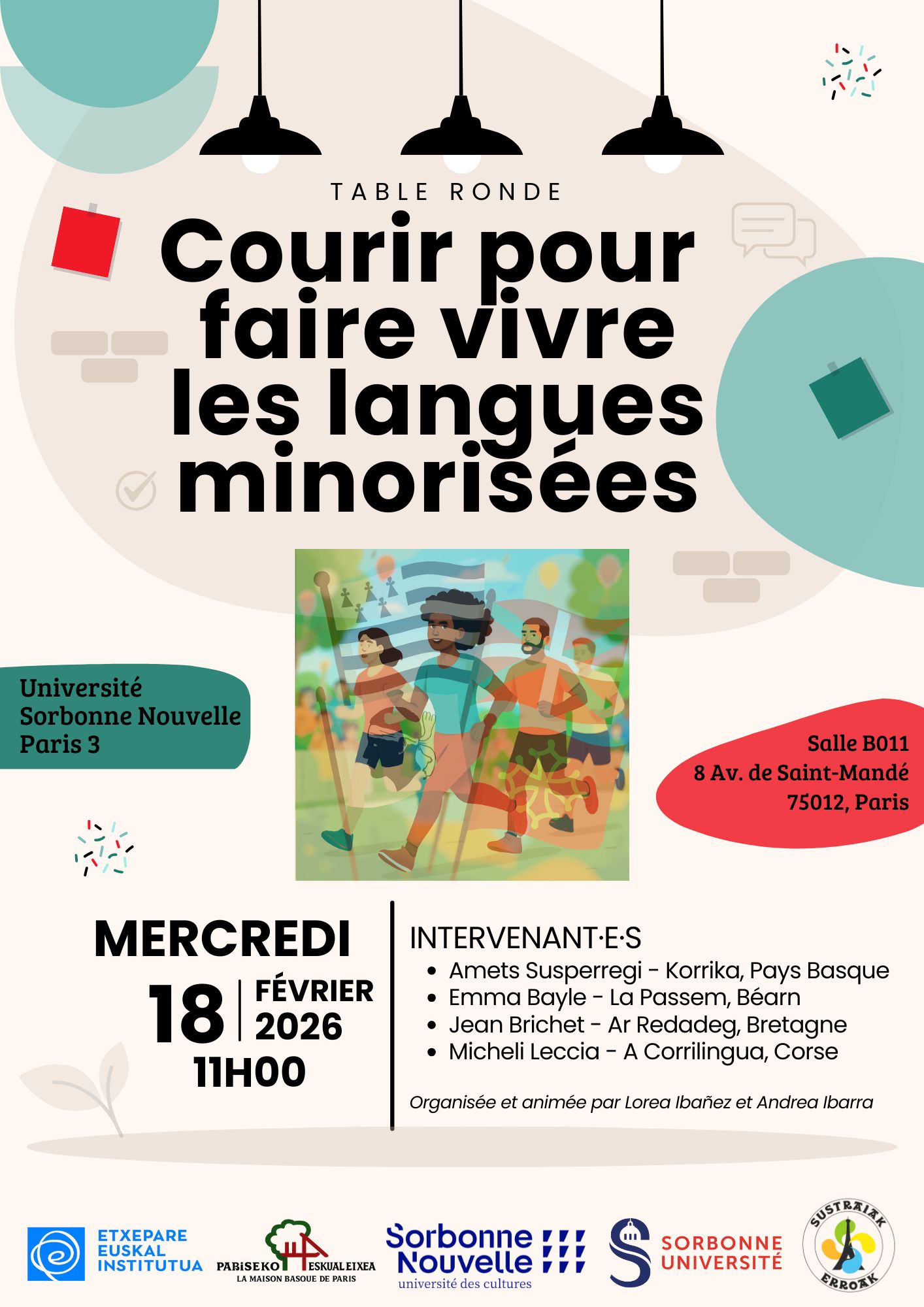 Corsi à pedi è lingui rigiunali |