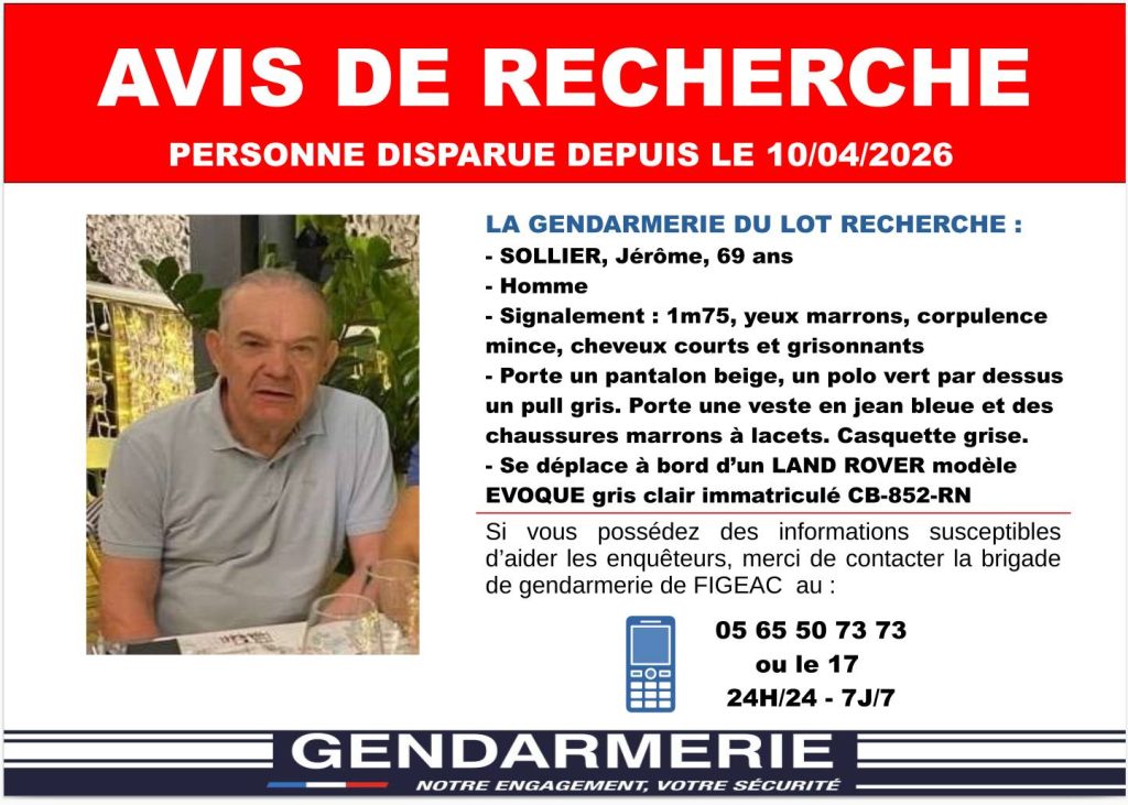 Disparition inquiétante : Appel à témoins lancé pour retrouver un sexagénaire 