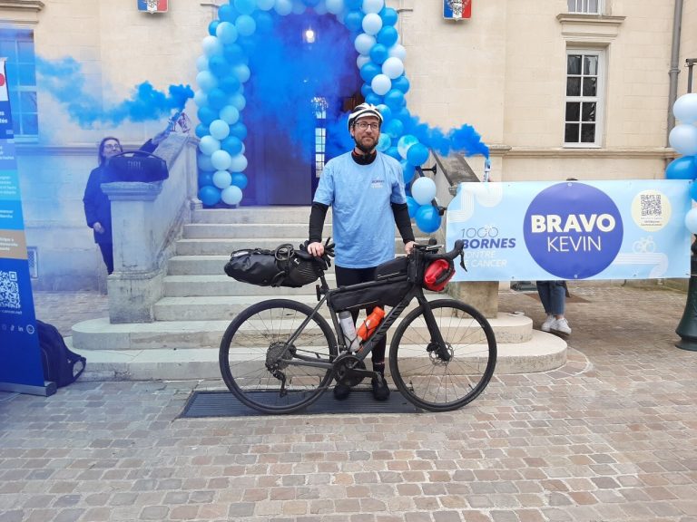 1 000 km à vélo contre le cancer : Kevin a relevé le défi avec une arrivée à l'Isle-Adam