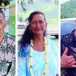 (De G à D) Ataria Firiapu; Christiane Kelley; Réginal Haring