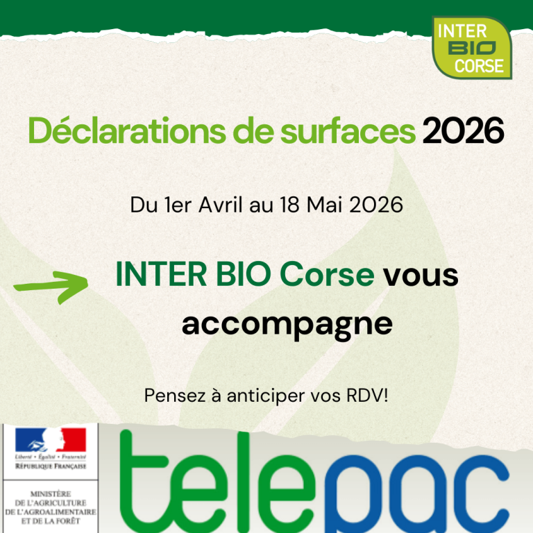 Campagne PAC 2026 : Inter Bio Corse souligne les enjeux pour l&rsquo;agriculture biologique.