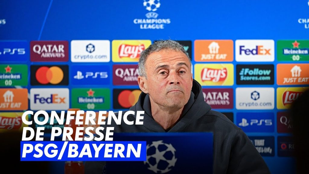 Conférence de presse avant PSG/Bayern : enjeux et attentes des entraîneurs confirmés.