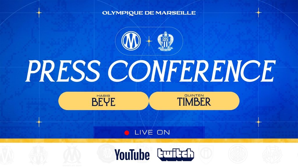 Conférence de presse d'Habib Beye et Quinten Timber avant OM-OGCN : enjeux et attentes.