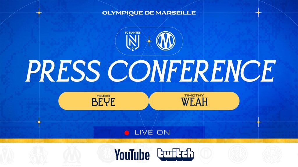 Conférence de presse d'Habib Beye et Timothy Weah avant le match FC Nantes - Nice