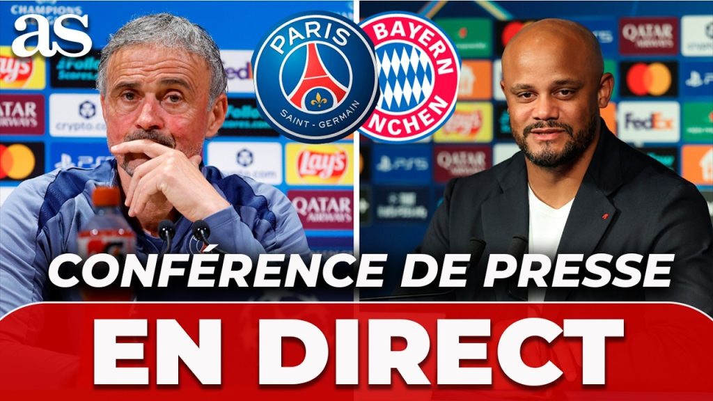 Conférence de presse de Luis Enrique et Kompany après PSG vs Bayern : analyses et réactions.