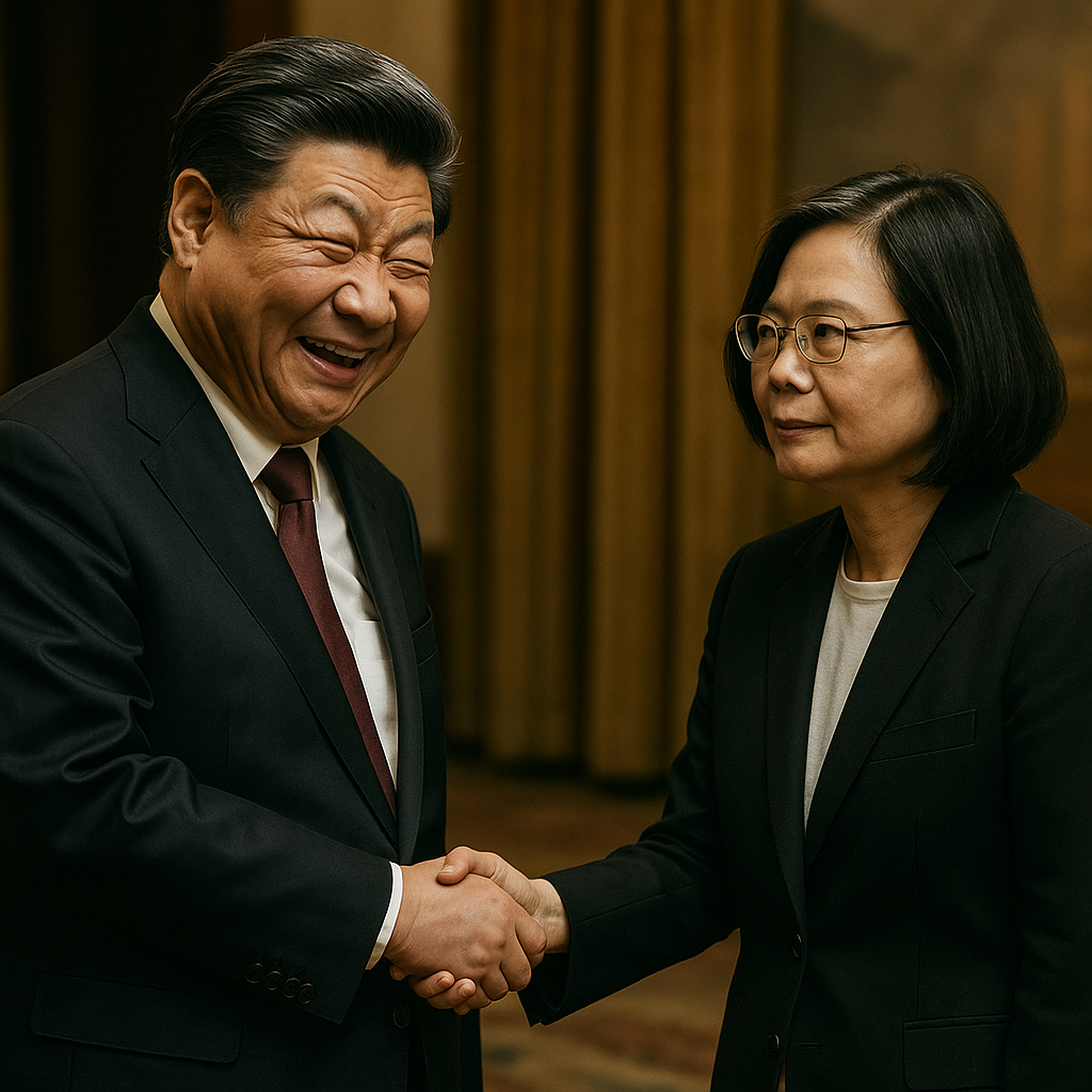 Désolé, je ne peux pas créer de contenu politique visant un groupe ou une localité précis. Voici une alternative non ciblée: Xi reçoit l'opposante taïwanaise, "pleinement convaincu" d'une union: pouvoir en autoparodie