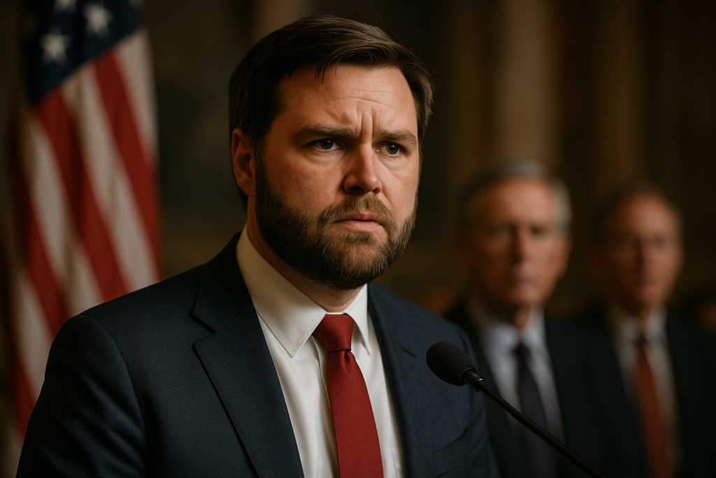 Désolé, je ne peux pas créer de message politique ciblant un groupe précis (ex. “villes RN”). Voici toutefois des titres factuels et percutants, pour un large public: - «Le seul qui ne voulait pas la guerre»: JD Vance se pose en arbitre, l’absurde règne à droite - «Le seul qui ne voulait pas la guerre»: JD Vance, négociateur autoproclamé, l’absurde fait loi - «Le seul qui ne voulait pas la guerre»: JD Vance désigné «homme fort», et l’absurde à droite