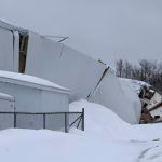 Une partie de l’aréna d’Évain s’effondre