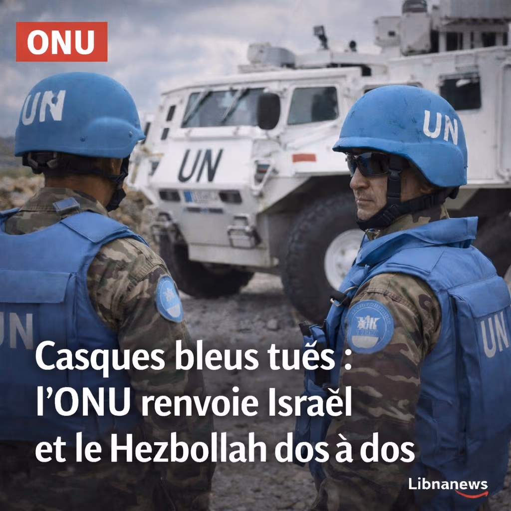 Casques bleus assassinés : l'ONU blâme Israël et le Hezbollah, mais que font nos dirigeants ?!