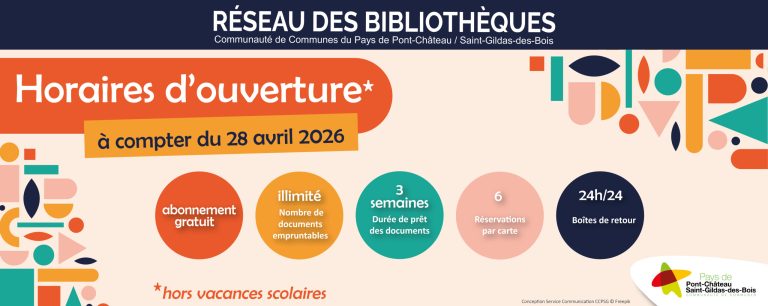 Nouveaux horaires des bibliothèques à partir du 28 avril 2026 en France