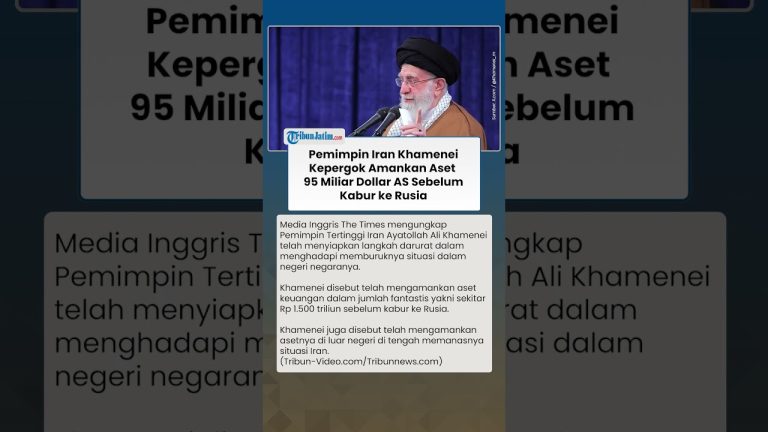 Khamenei démasqué : 95 milliards de dollars sécurisés avant sa fuite vers la Russie !
