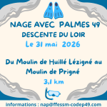 Nage avec palmes 49 : descente du Loir programmée le 31 mai 2026 en France.