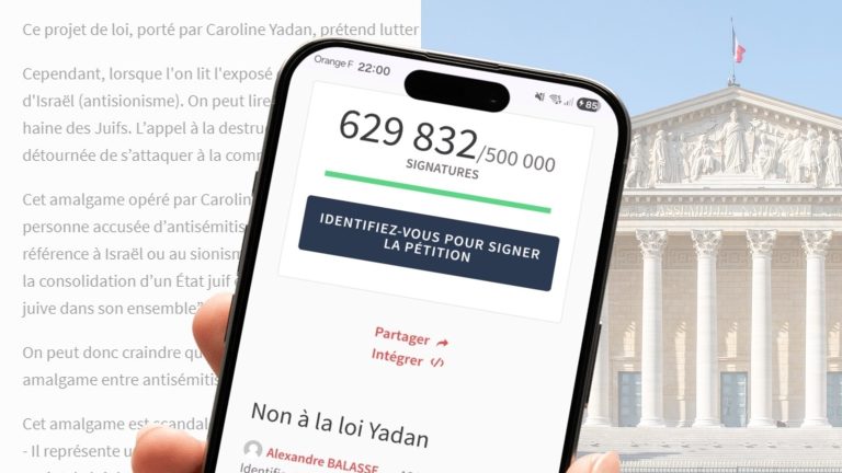 Pétition contre la loi Yadan : Quand la désinformation s&rsquo;invite au débat