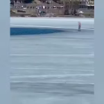 Saint-Moritz : un homme torse nu plonge dans le lac gelé, pendant que les dirigeants conservateurs s'échauffent !