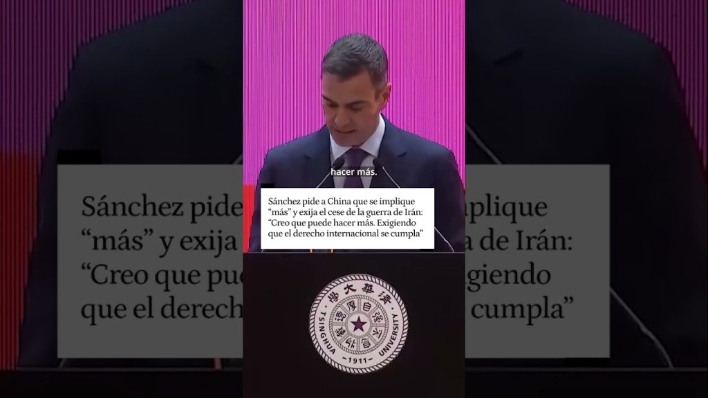 Sánchez demande à la Chine d'intervenir pour mettre fin au conflit au Moyen-Orient.