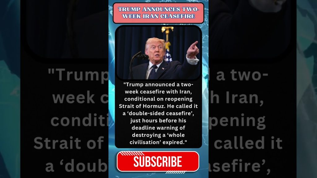 US et Iran conviennent d'un cessez-le-feu de deux semaines dans le conflit actuel