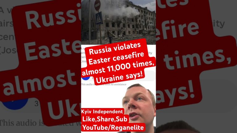 Ukraine: Russie enfreint le cessez-le-feu de Pâques près de 11 000 fois.