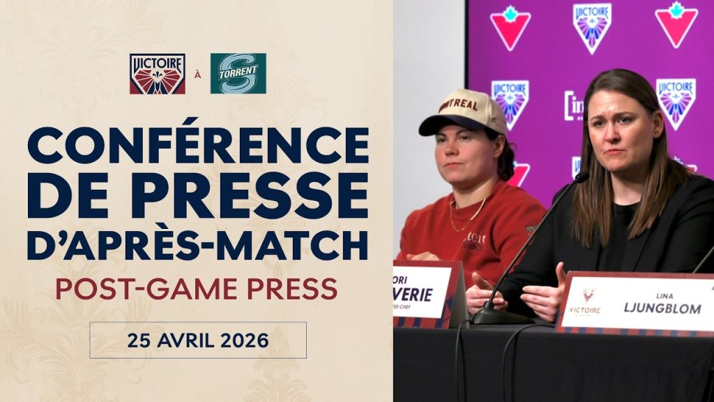 Victoire de l'équipe de Montréal lors de la conférence de presse d'après-match à Seattle, 25 avril 2026