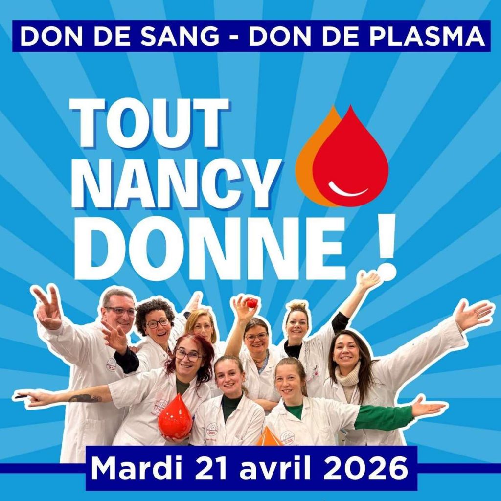 Tout Nancy donne : trois lieux, une journée, des milliers de vies sauvées !