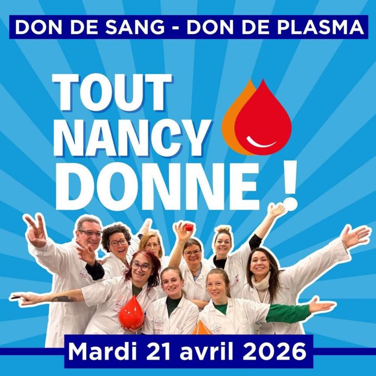 Tout Nancy donne : trois lieux, une journée, des milliers de vies sauvées !