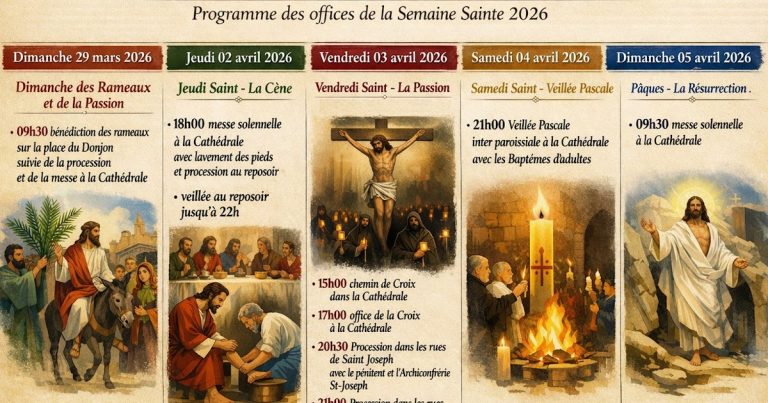 Offices de la Semaine Sainte 2026 à la Cathédrale Sainte Marie de Bastia