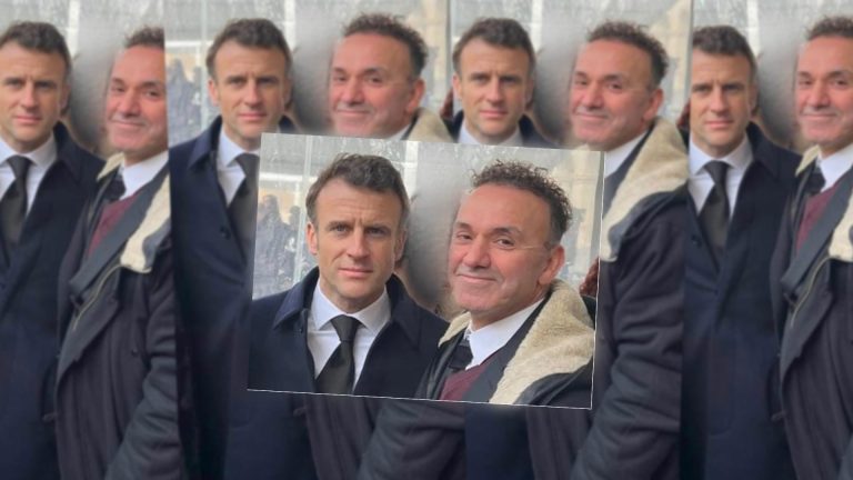 Emmanuel Macron et Richard Siad côte à côte.