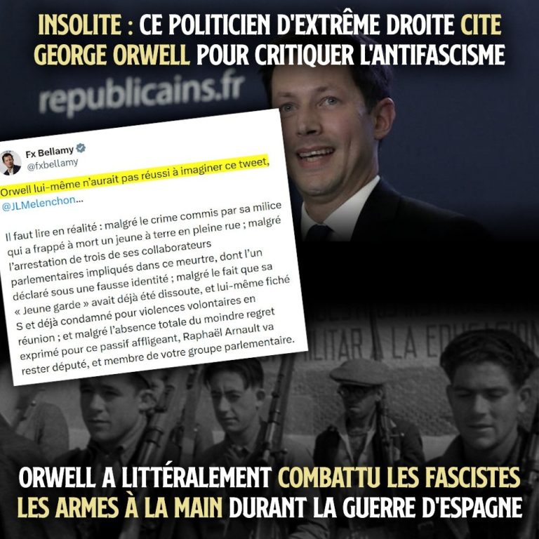 François-Xavier Bellamy, le patron des "Républicains" qui ose citer Orwell pour critiquer l