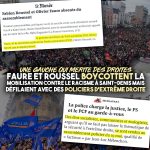 Une foule antiraciste sans Roussel ni Faure, qui préfèrent participer aux manifestations fascisantes d