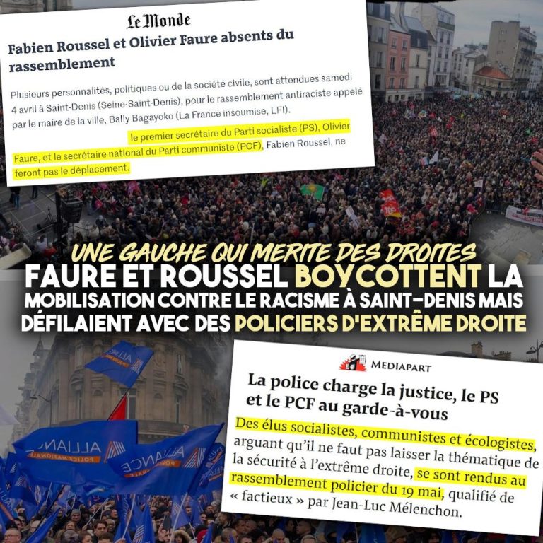 Une foule antiraciste sans Roussel ni Faure, qui préfèrent participer aux manifestations fascisantes d
