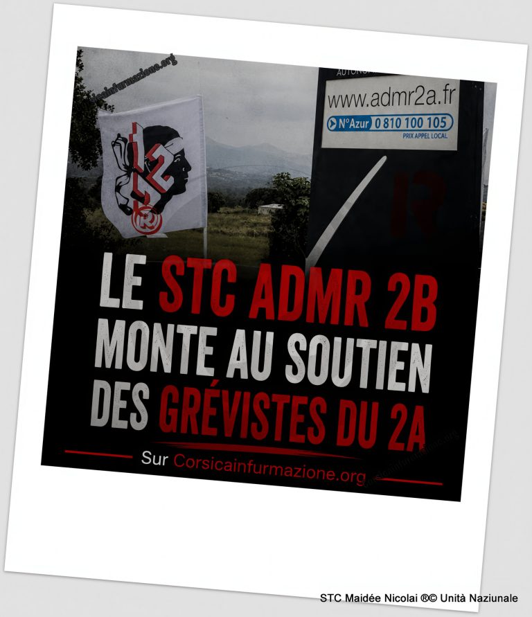 Le STC ADMR 2B exprime son soutien aux grévistes du secteur 2A en Corse.