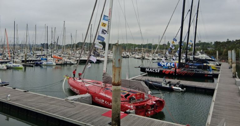 Sept Imocas participent à la 1000 Race, Port-la-Forêt relance la course au large.