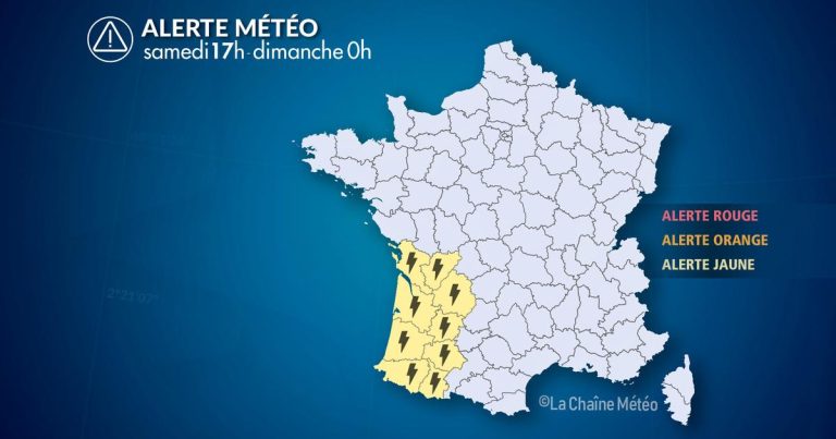 Alerte Météo : Forts orages prévus ce samedi dans le sud-ouest de la France.