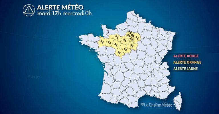 Alerte Météo : Pluies abondantes prévues au nord de la France ce mardi.