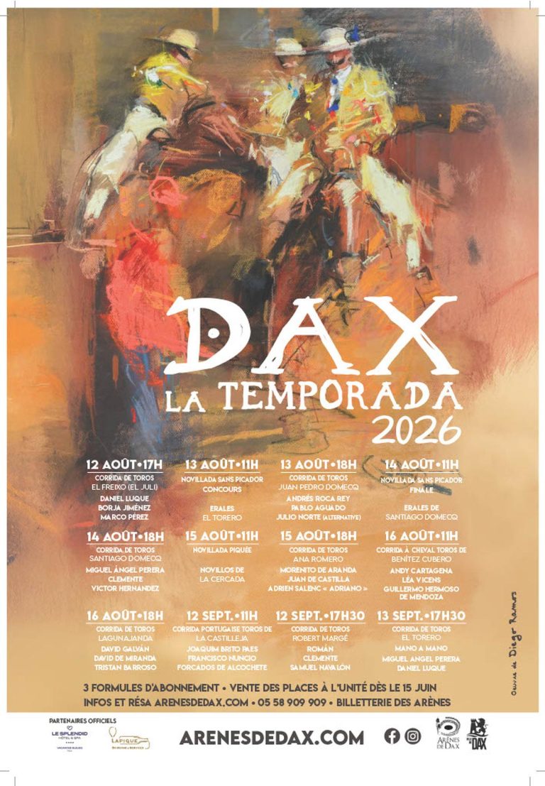Présentation de la temporada 2026 : Picadors et forcados au programme des arènes de Dax.
