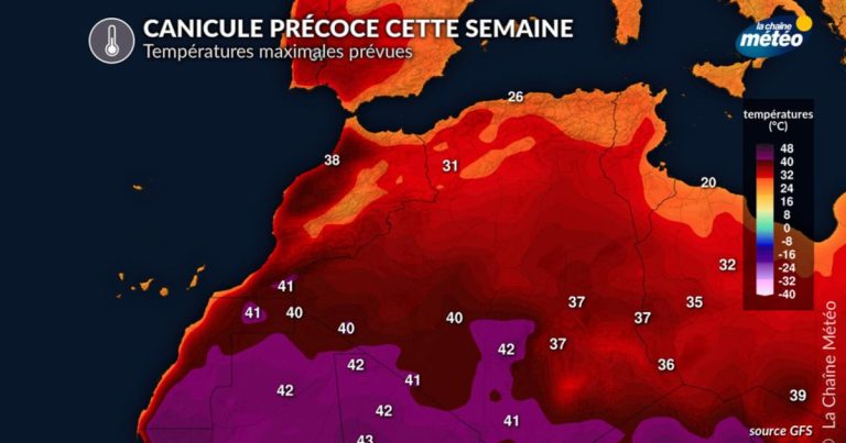 Espagne, Portugal et Maroc prévoient des températures exceptionnellement élevées mi-mai 2023.