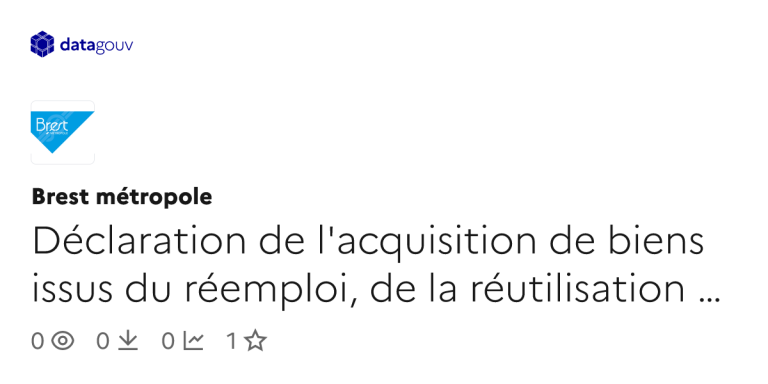 Brest annonce l&rsquo;acquisition de biens issus du réemploi et de matières recyclées.