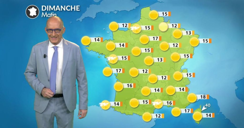 Forte chaleur généralisée en France, risques d’orages limités en montagne dimanche.