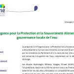 Projet de loi d&rsquo;Urgence pour la Protection et la Souveraineté Alimentaire