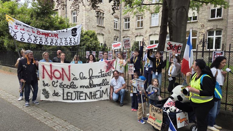 Fermetures de classes dans le Bas-Rhin : élus et parents protestent à Strasbourg