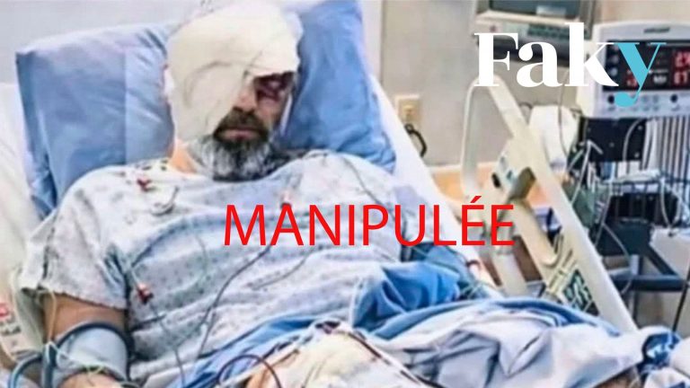 L’ayatollah Mojtaba Khamenei hospitalisé : une image circulant en ligne est fausse.