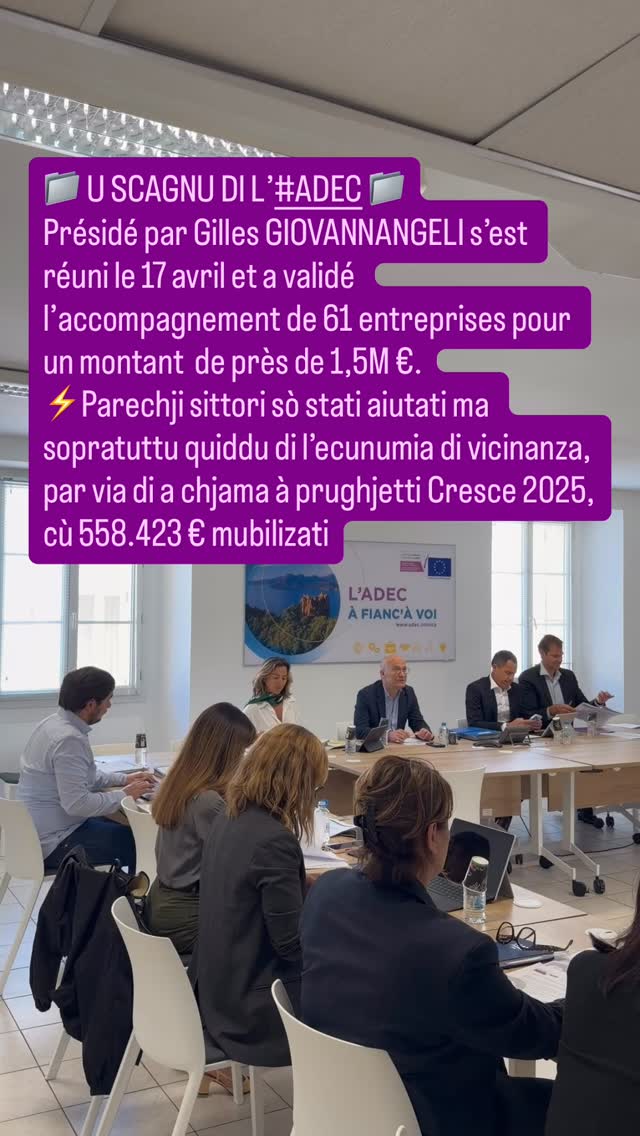 L&rsquo;ADEC présente son plan stratégique pour le développement économique de la Corse.