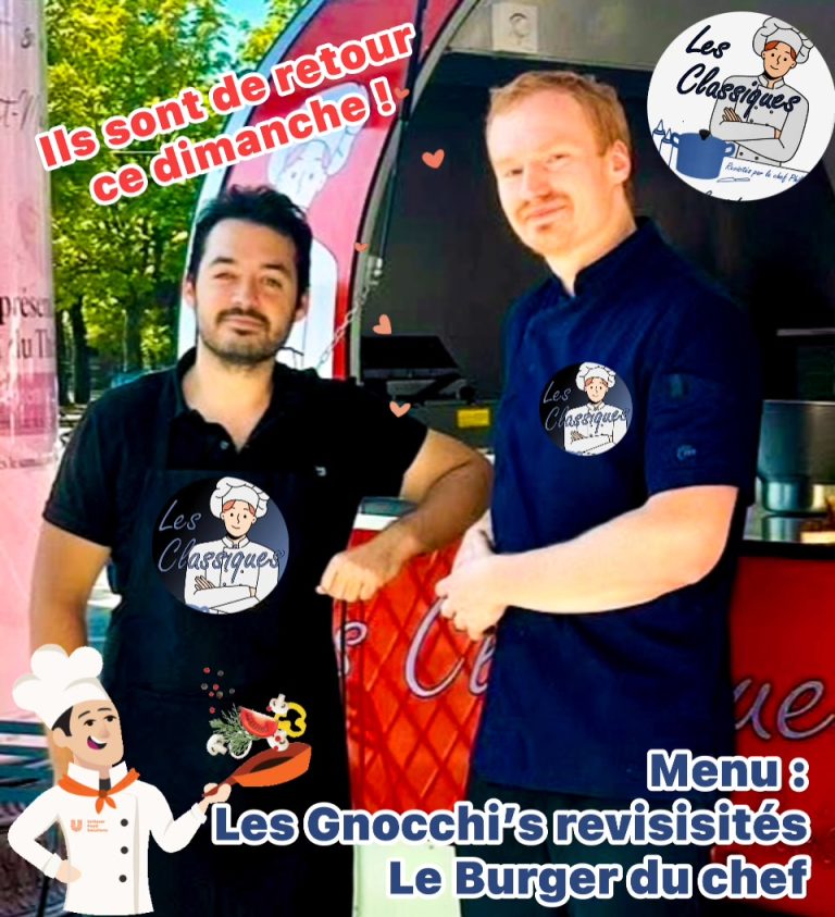 Les Classiques Food Truck reviennent à St Maur avec Chef Philippe et Maxime le 17 mai 2026.