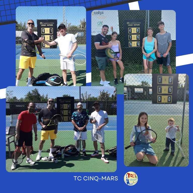Tournoi interne 2026 : Le Tennis Club Cinq-Mars la Pile annonce ses participants et dates.