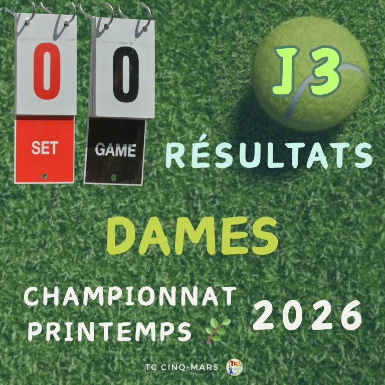 Championnat Printemps 2026 : le calendrier des matchs dévoilé par la Fédération de Tennis