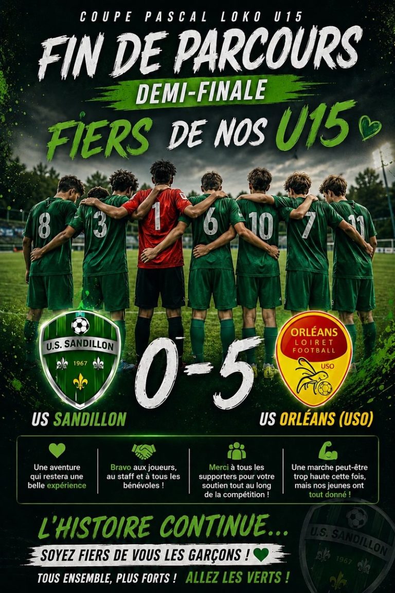 Fin de parcours pour les U15 de l&rsquo;équipe locale en coupe LOKO après une défaite.