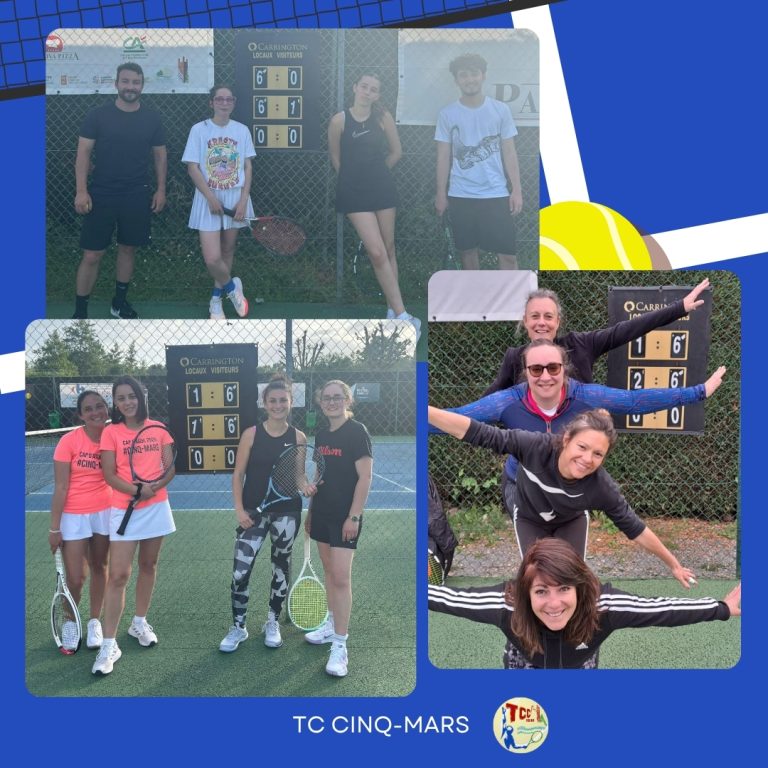 Tournoi interne 2026 : Tennis Club Cinq-Mars la Pile organise des matchs de qualification.