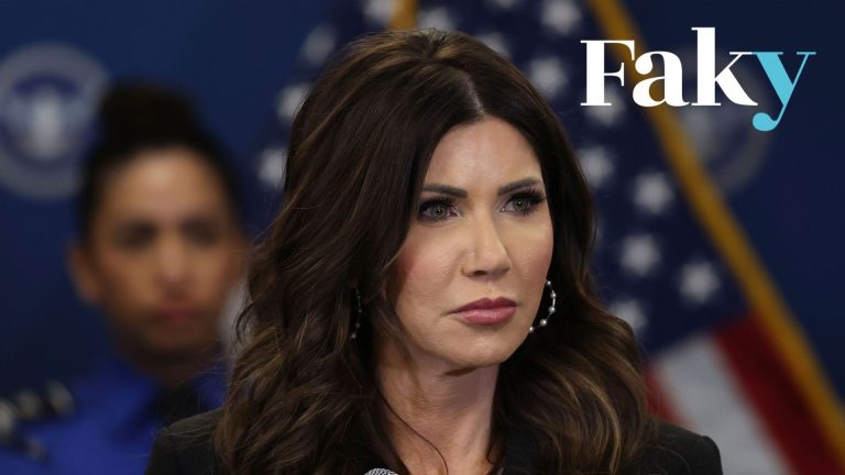 Kristi Noem dément l’affirmation selon laquelle Jésus aurait écrit la Bible en anglais.