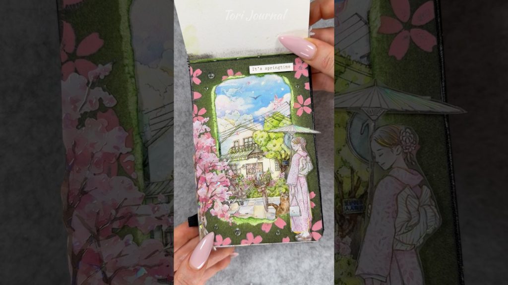 ASMR : Journal de Little Cherry Blossom Scenery exploré par des passionnés de scrapbooking.