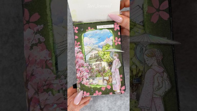 ASMR : Journal de Little Cherry Blossom Scenery exploré par des passionnés de scrapbooking.